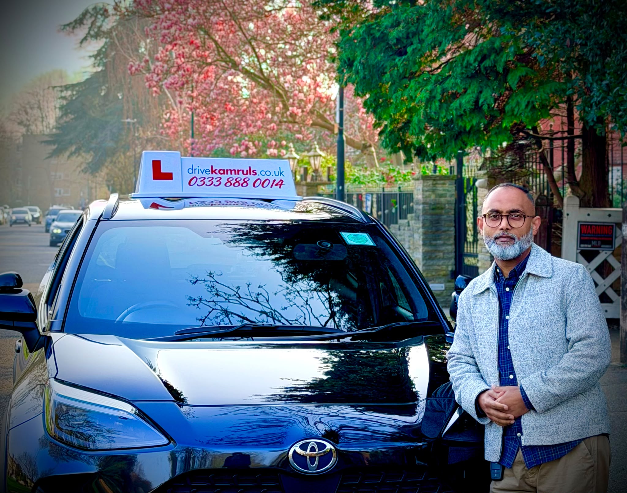 Portrait of Kamrul by His Teaching Vehicle